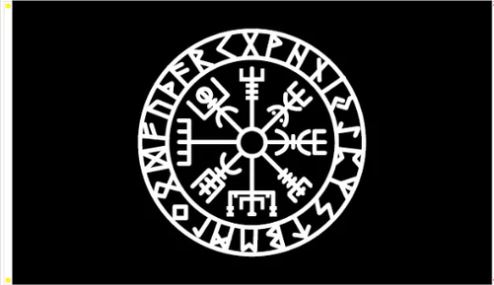 Vegvísir / Viking Compass – Patriotic Flags