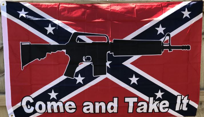 Confederate flag w/ AR-15